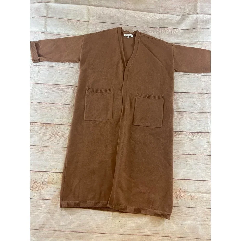 Lovers + Friends Women's Half Sleeve Open Front Long Cardigan - Small - Picture 8 of 14